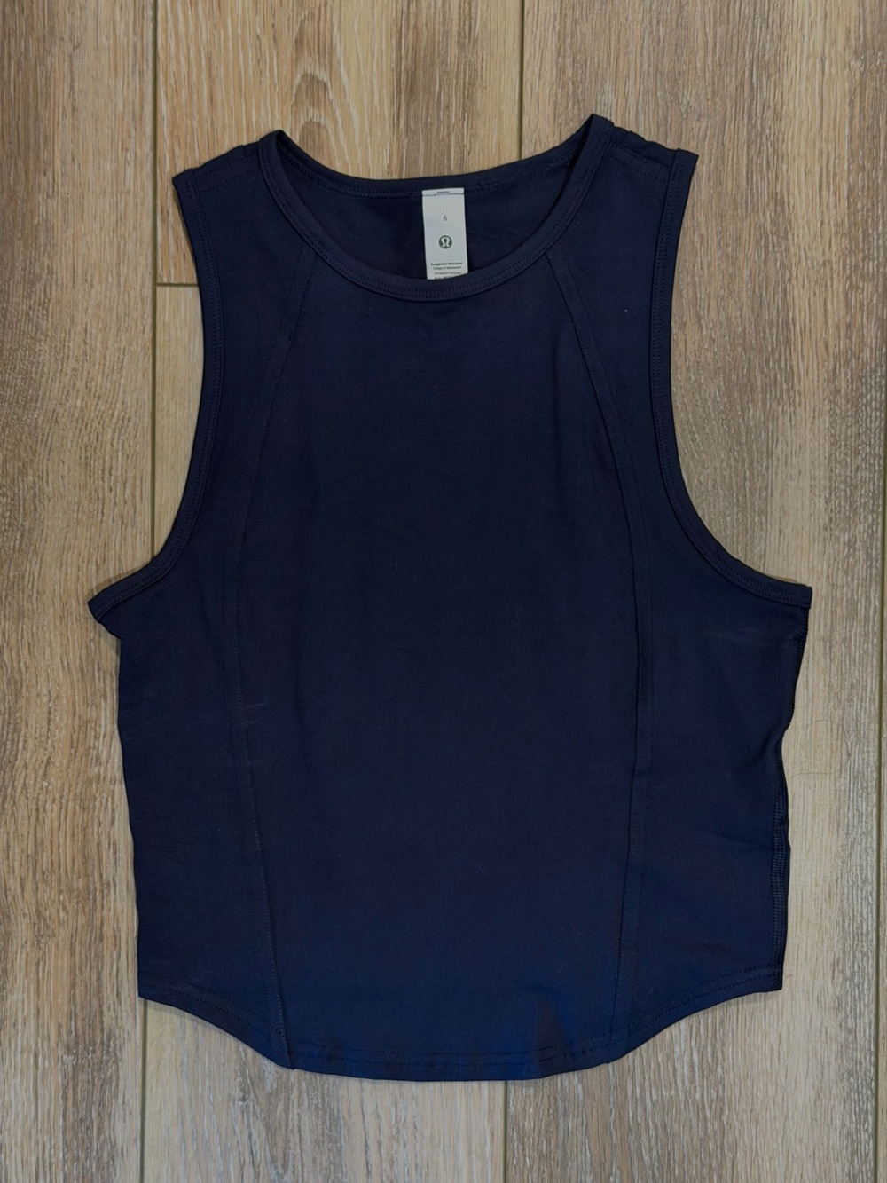 Lululemon Soft Sueded Crewneck Cropped Tank Top - Navy Blue